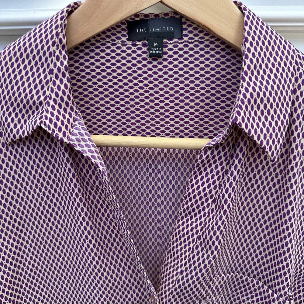 The Limited - The Ashton Shirt in Purple Geometric Print - Medium - Picture 2 of 4